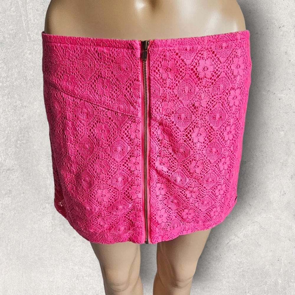 VOLCOM ZIPPER PINK MINI SKIRT